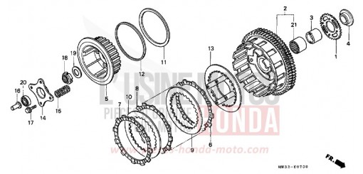 EMBRAYAGE CB750F2T de 1996